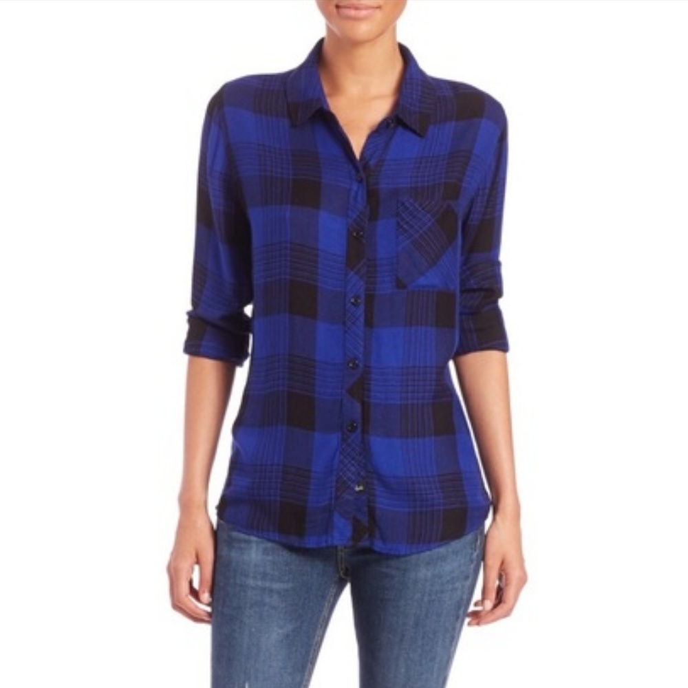 Rails Black and Blue Flannel